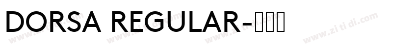 DORSA REGULAR字体转换